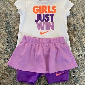 Nike White and Purple Girls Outfit